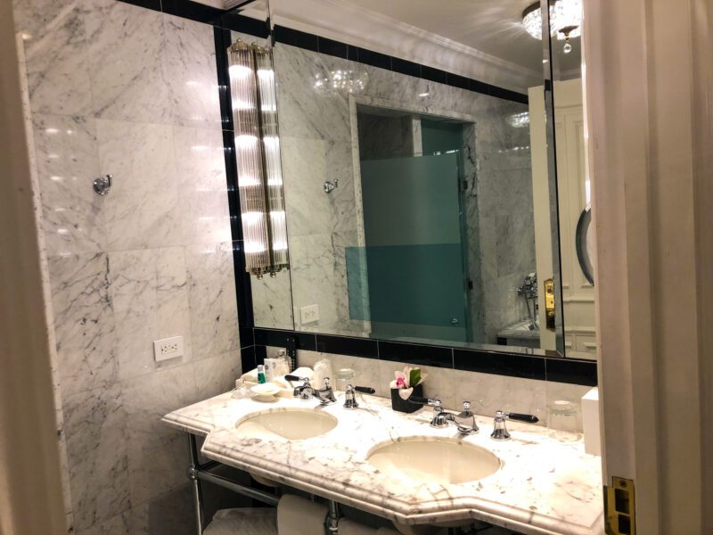 St Regis New York 5th Avenue Suite vanity mirror