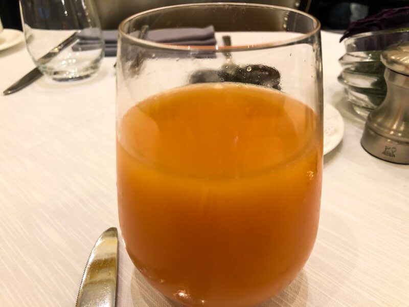 St Regis New York Astor Court grapefruit juice