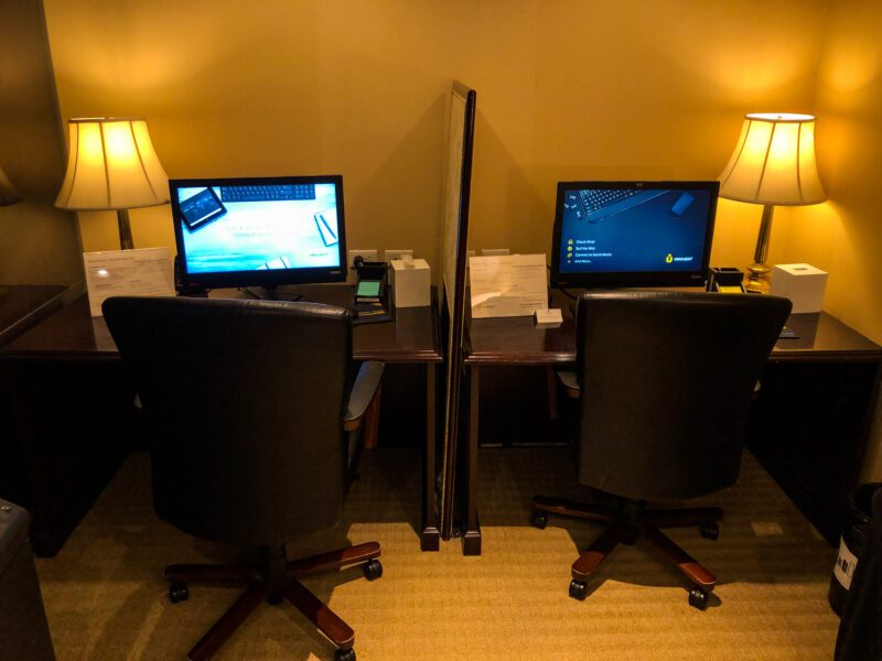 St Regis New York business center workdesks