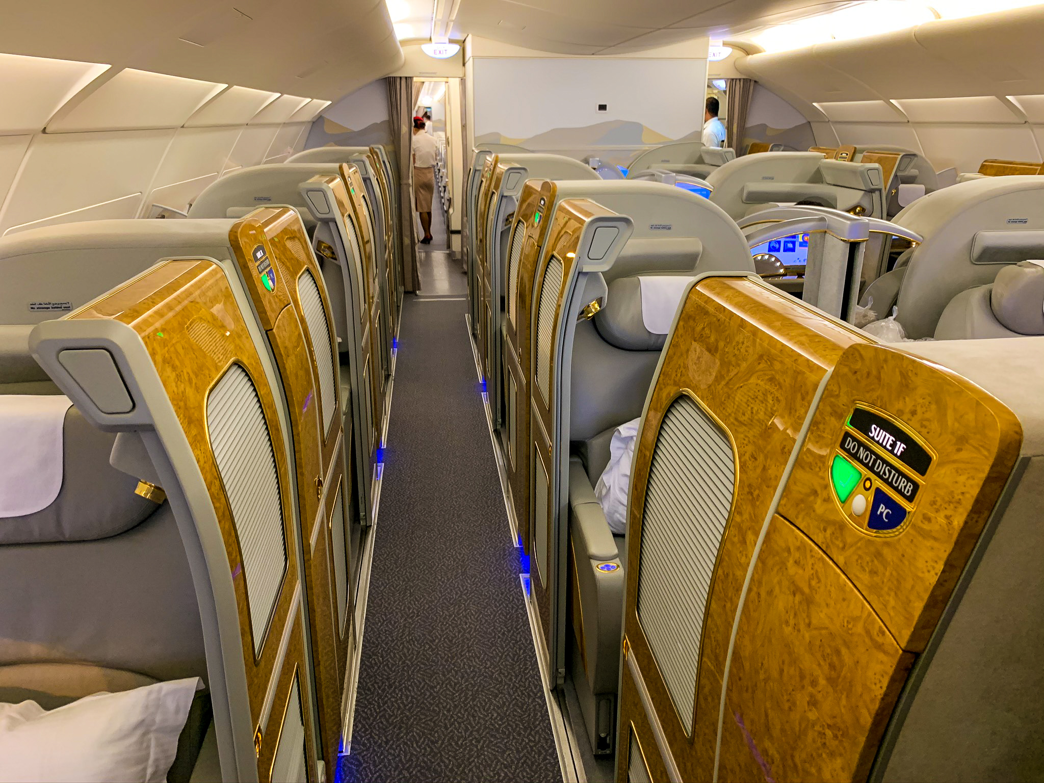 Emirates first class cabin