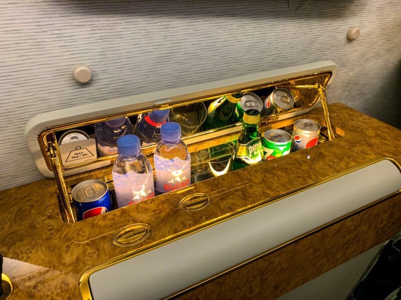 Emirates A380 First Class Minibar