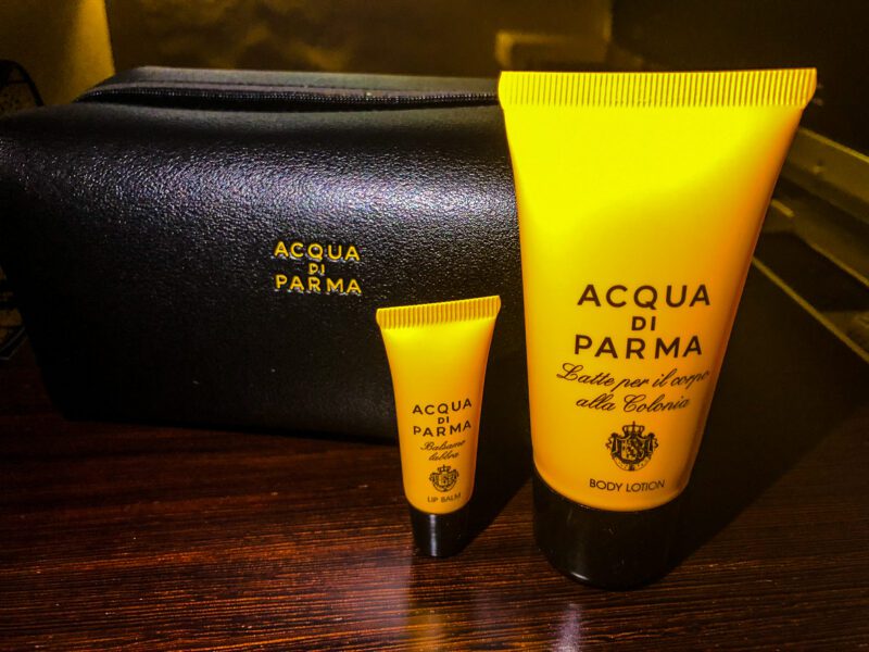 Etihad first class Acqua Di Parma amenities