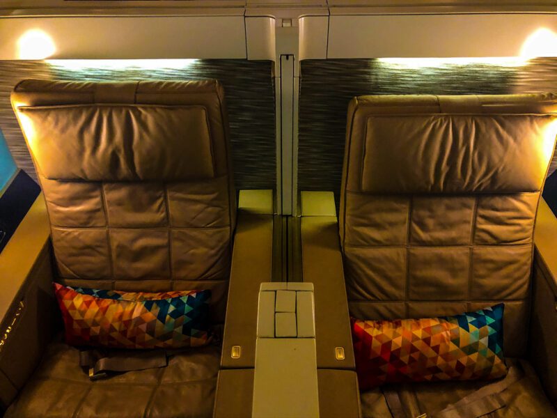 Etihad first class middle seat