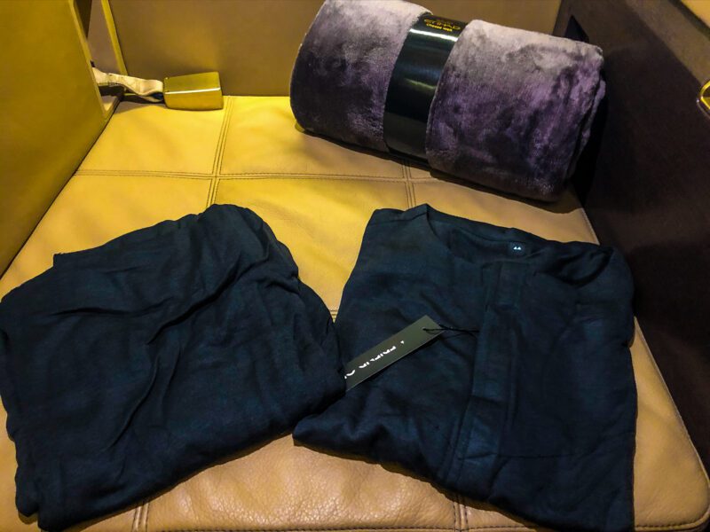 Etihad first class pajamas