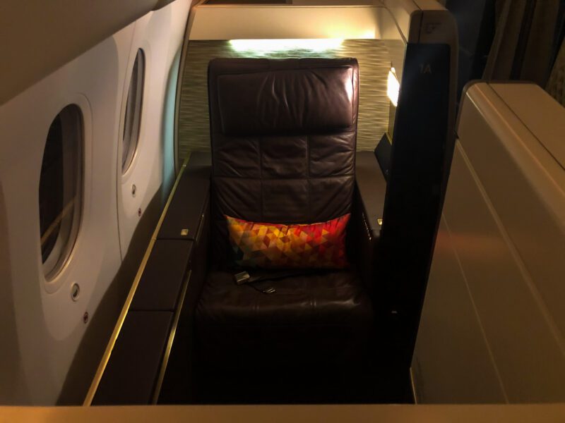 Etihad first class window seat