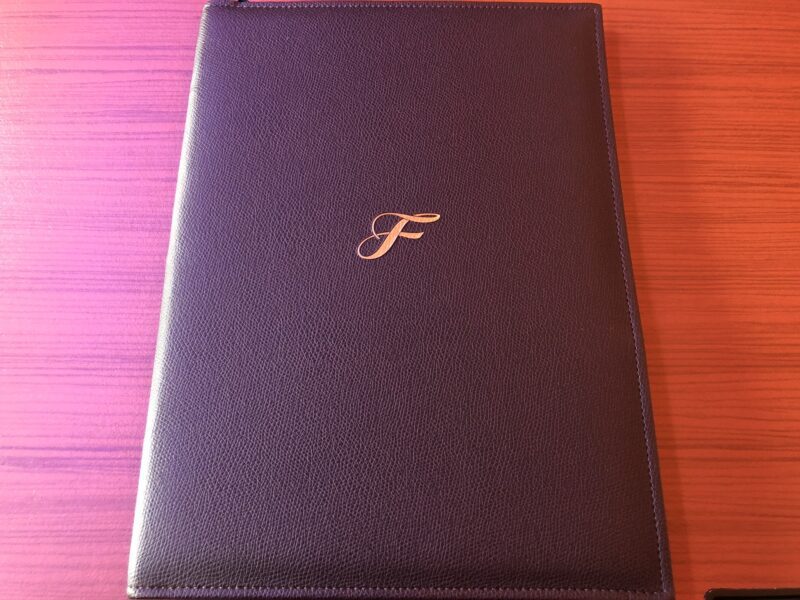 Japan Airlines First Class Folder