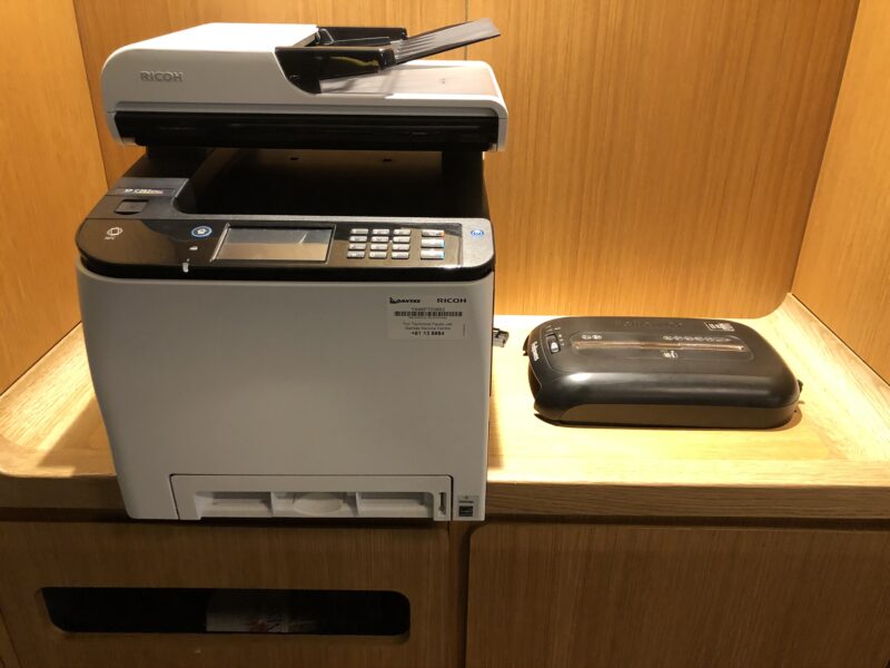 Qantas First Class Lounge Lax Printer