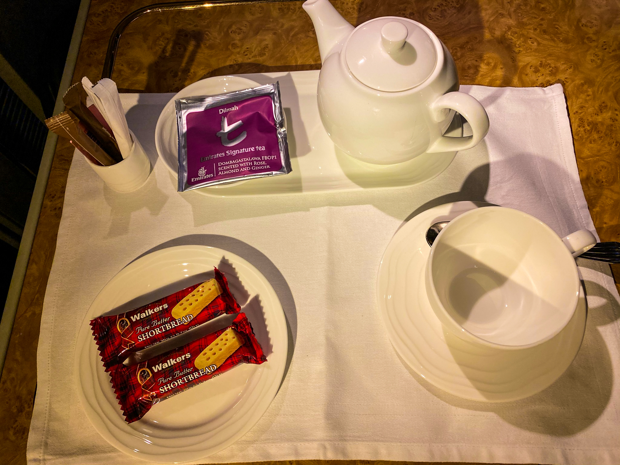 Emirates 777 First Class Dilmah Emirates Signature Tea Service