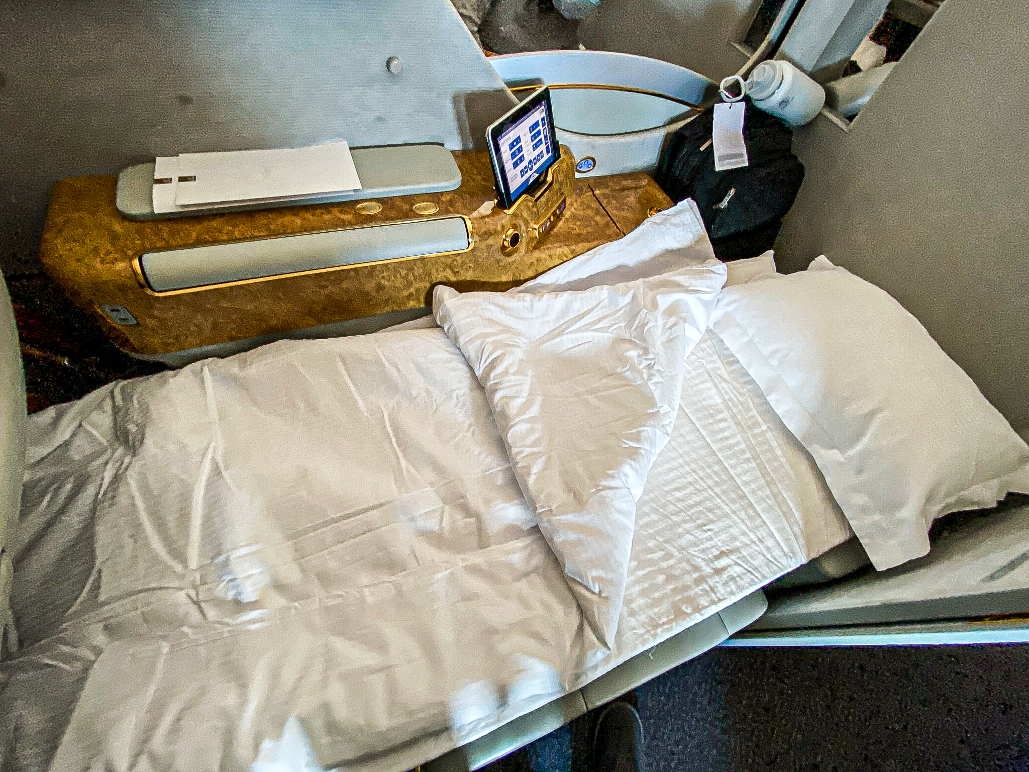 Emirates 777 First Class Bed