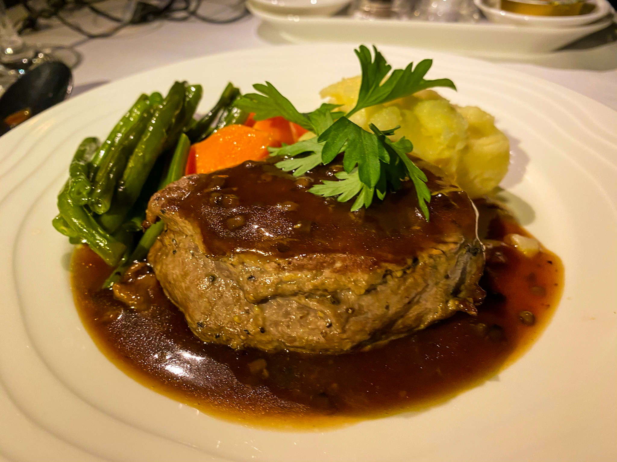 Emirates 777 First Class Pan Fried Beef Tenderloin (2)