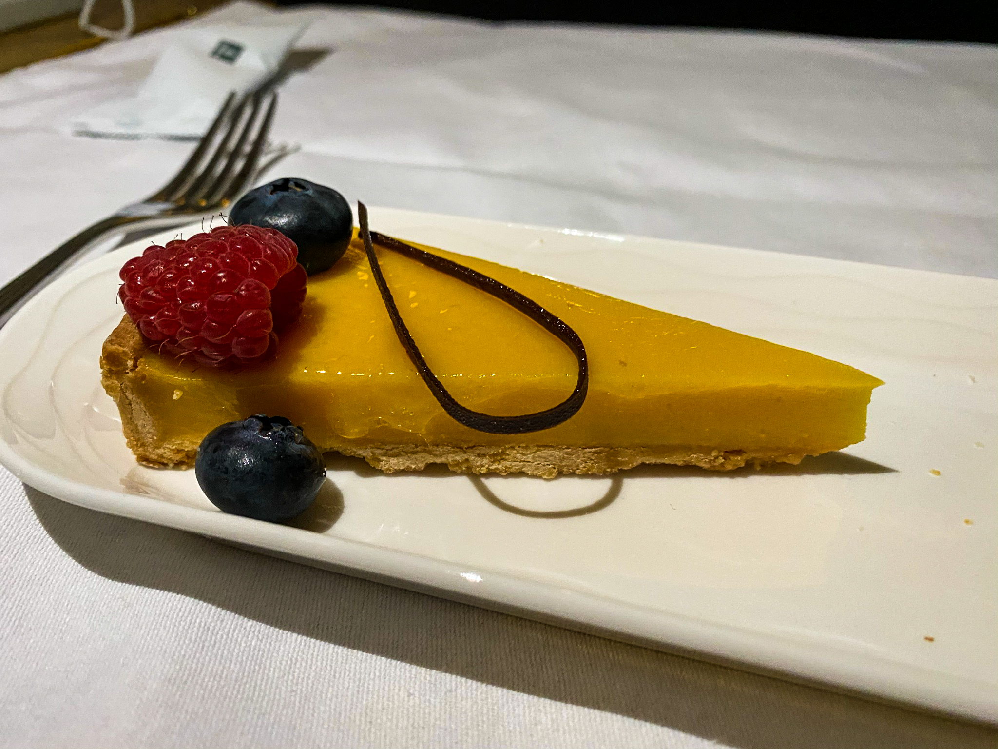 Emirates 777 First Class Passion Fruit Tart