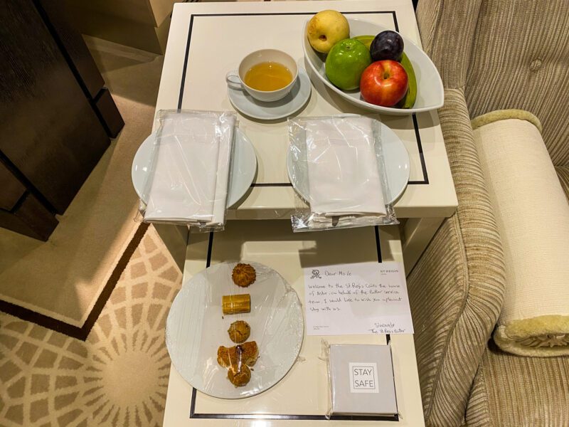 St. Regis Cairo Astor Room Welcome Gifts