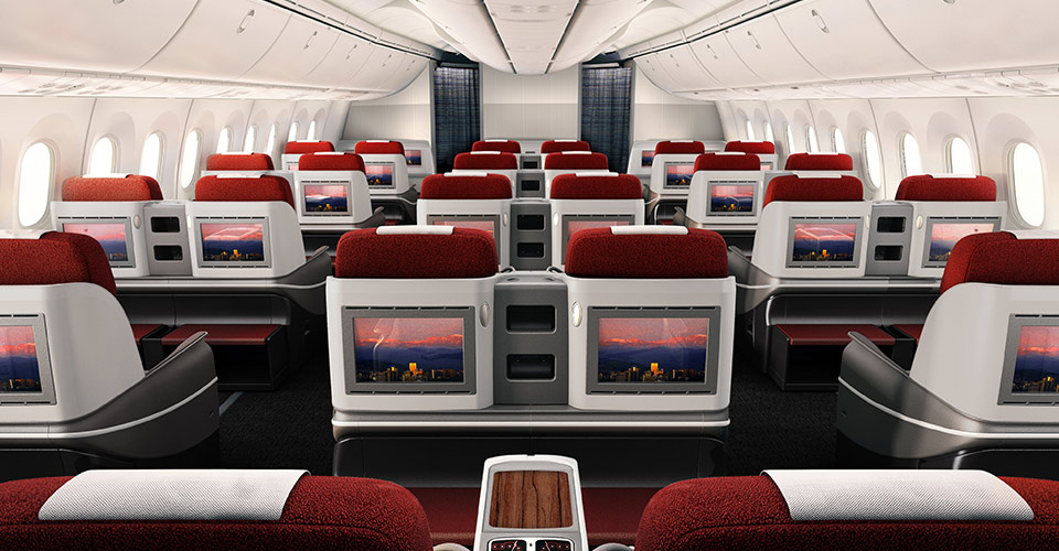 LATAM business class cabin