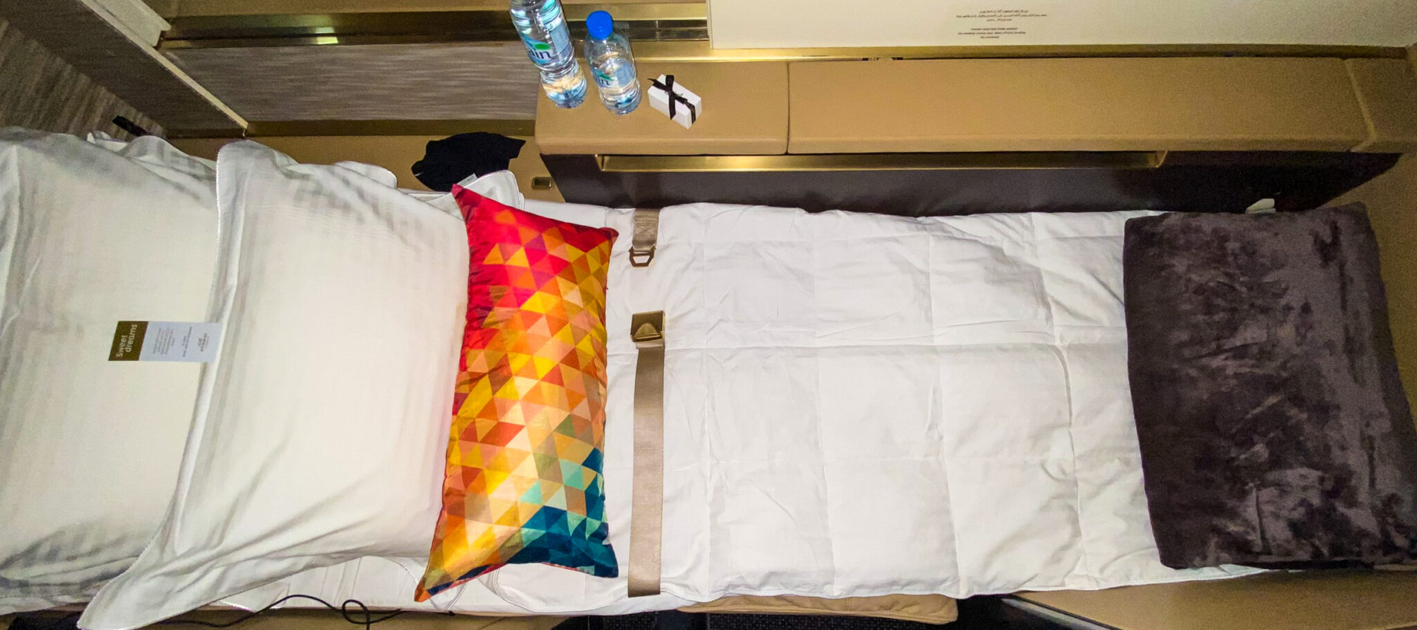 Etihad first class bed made 2