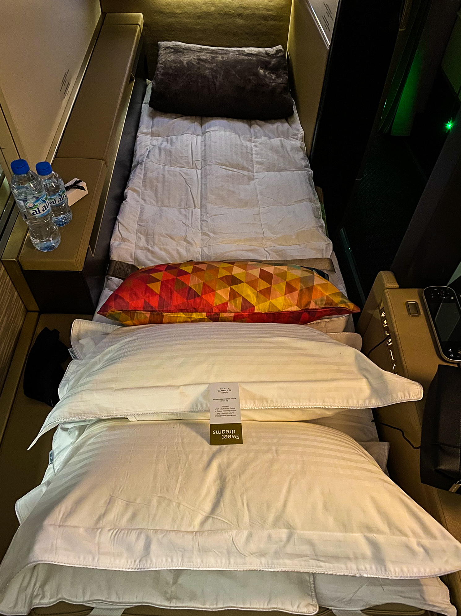 Etihad first class bed made