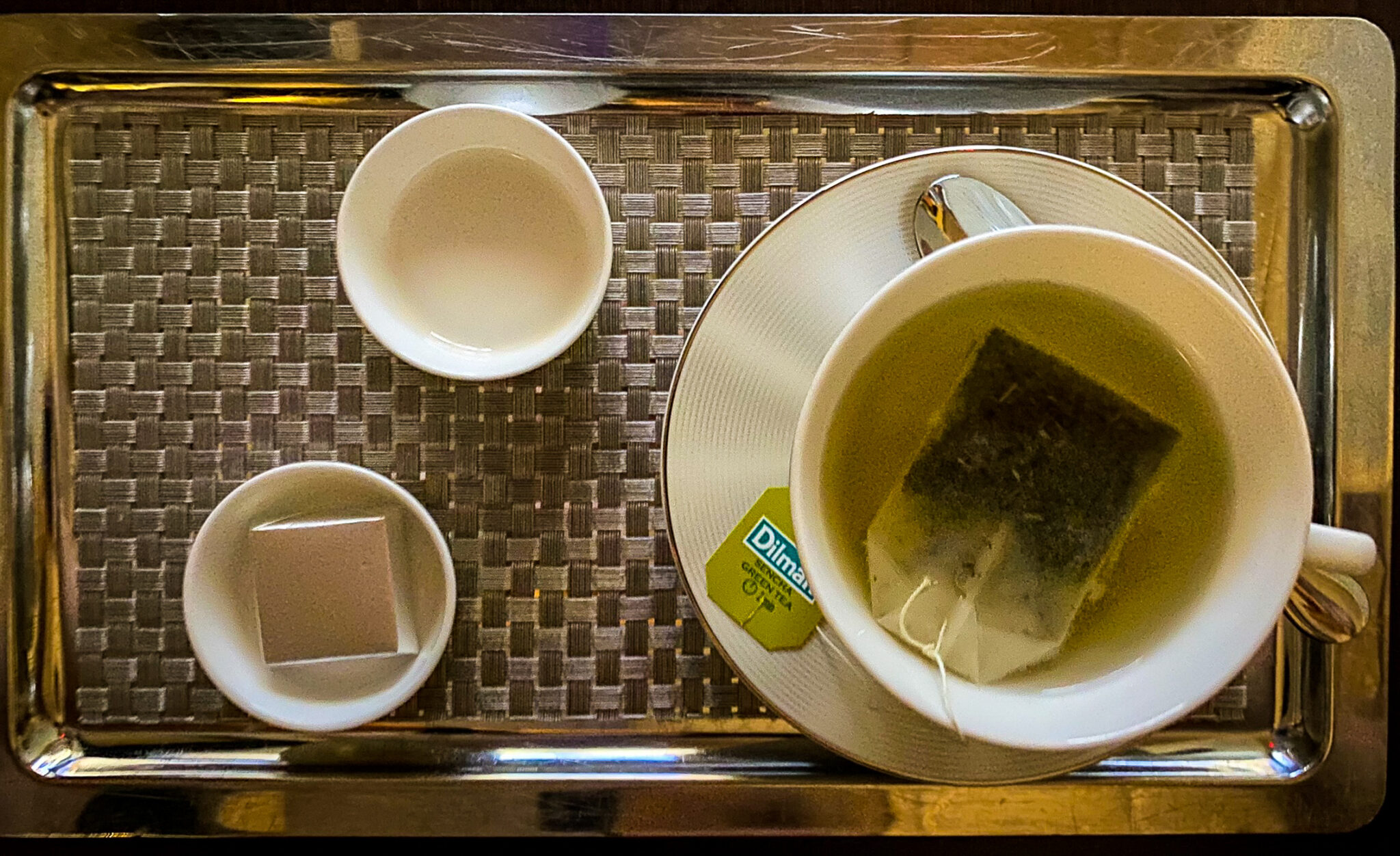 Etihad first class green tea