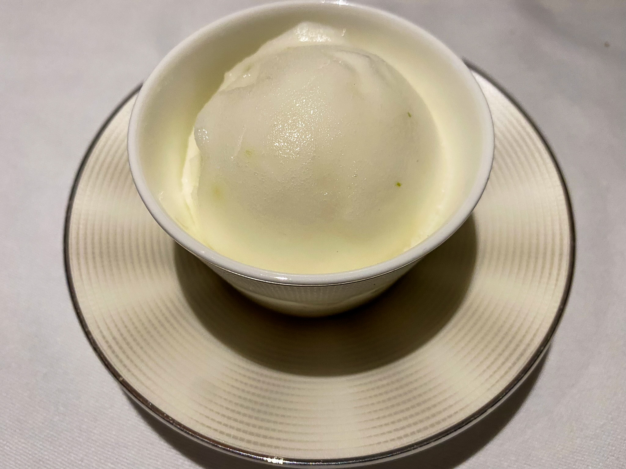 Etihad first class lime sorbet