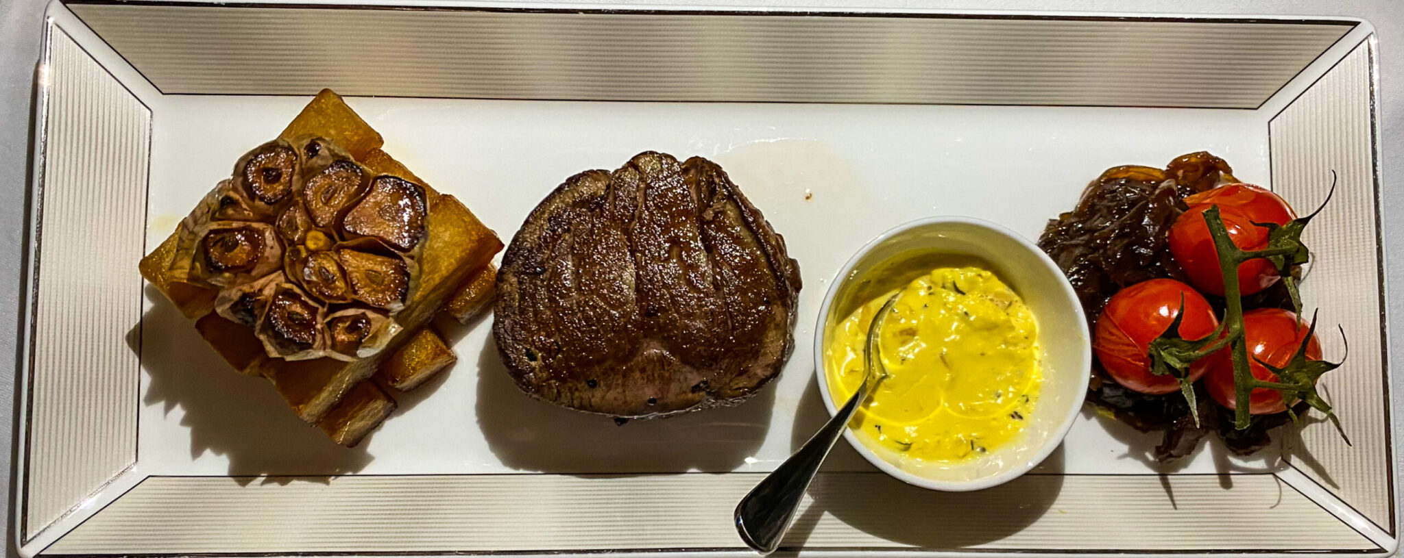 Etihad first class steak