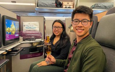 Qatar Airways Qsuites Business Class A350-1000 Review [Los Angeles to Doha]