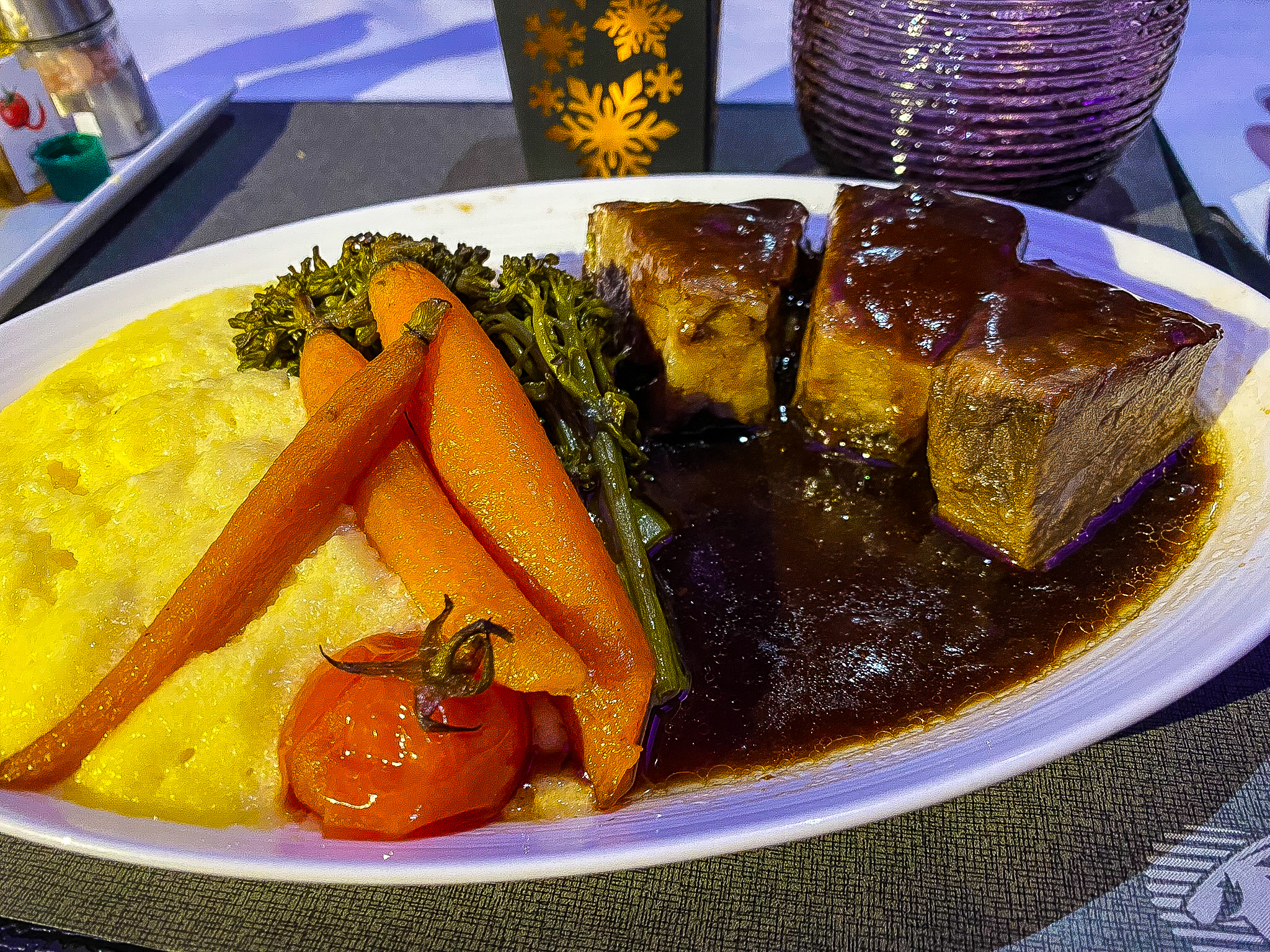 Qatar Airways Qsuites beef short rib