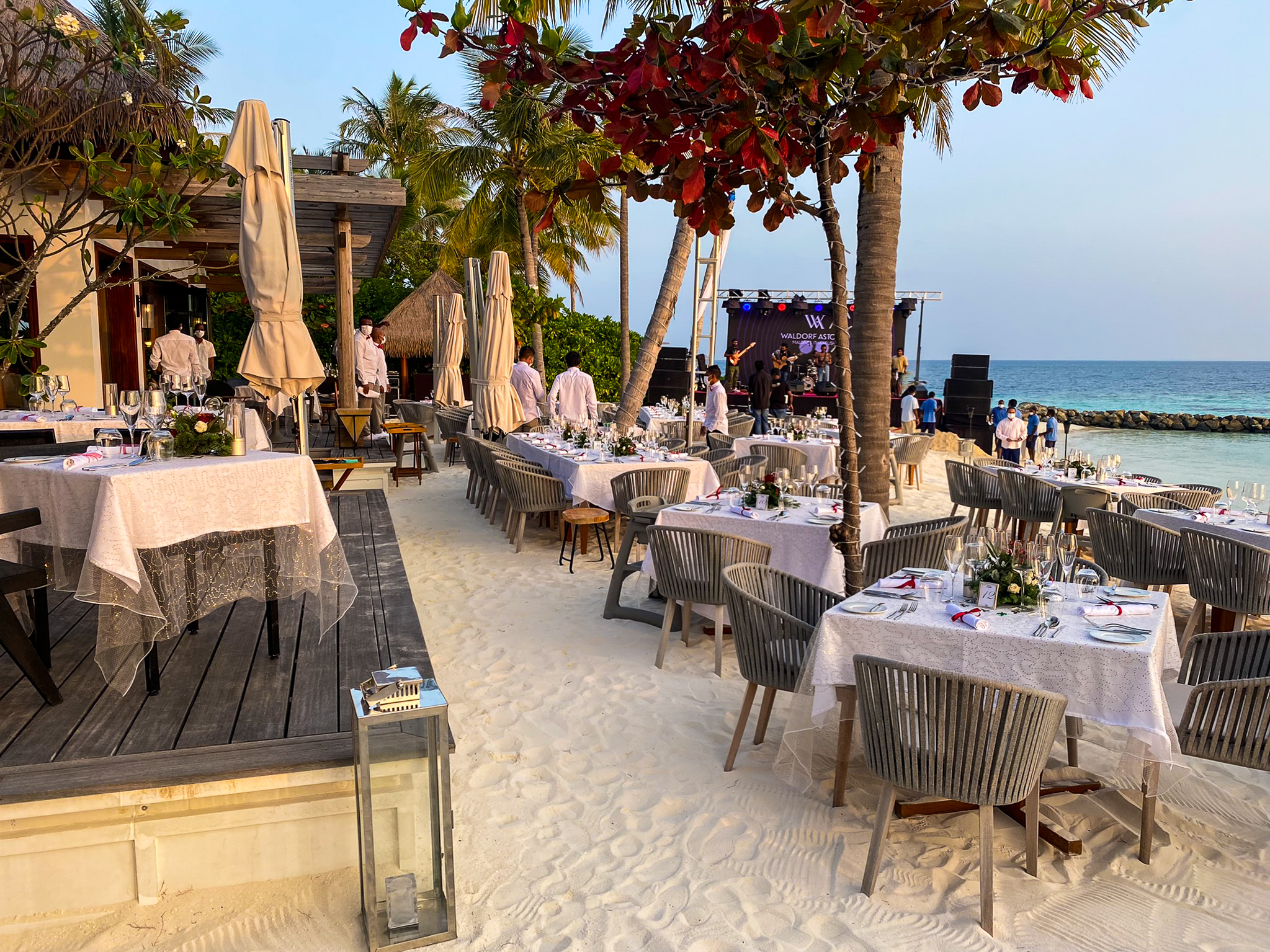 Waldorf Astoria Maldives Ithaafushi Christmas Eve Gala seating