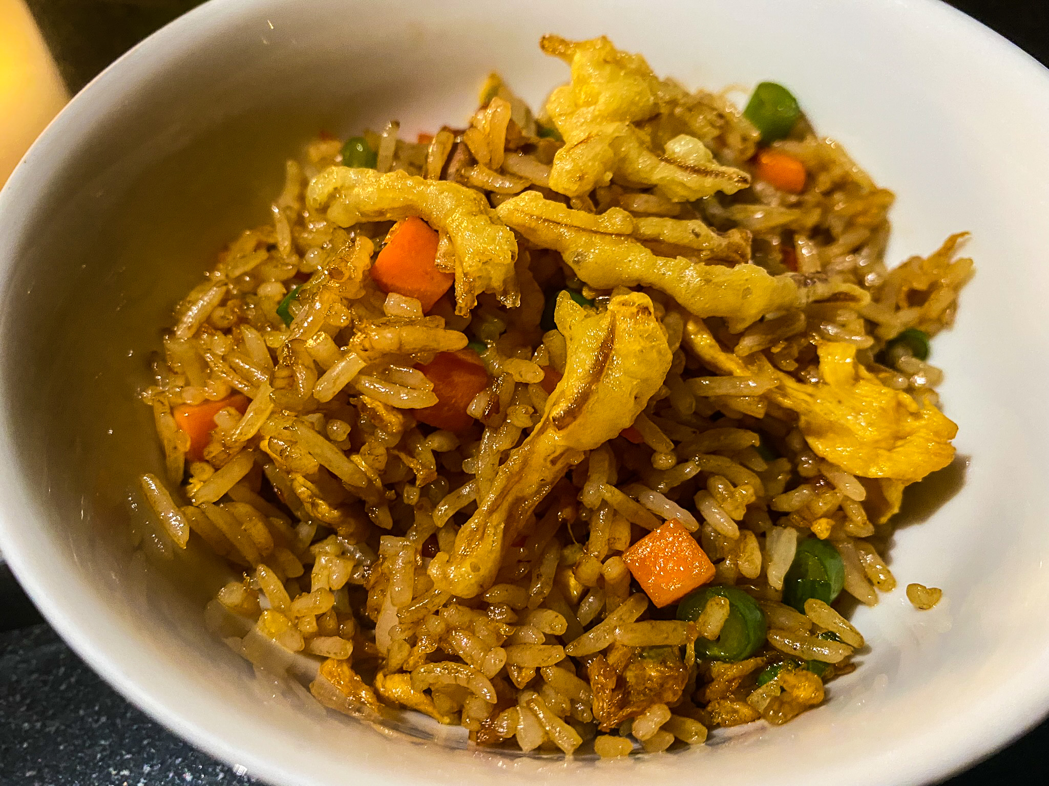 Waldorf Astoria Maldives Ithaafushi Li Long Fujian style fried rice with roasted duck and chicken