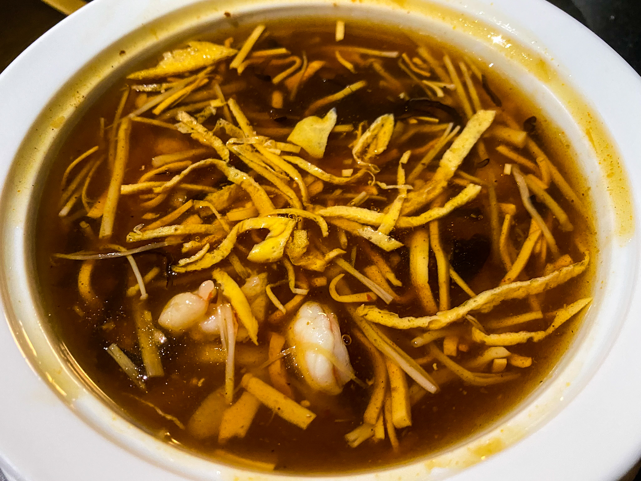 Waldorf Astoria Maldives Ithaafushi Li Long hot and sour soup