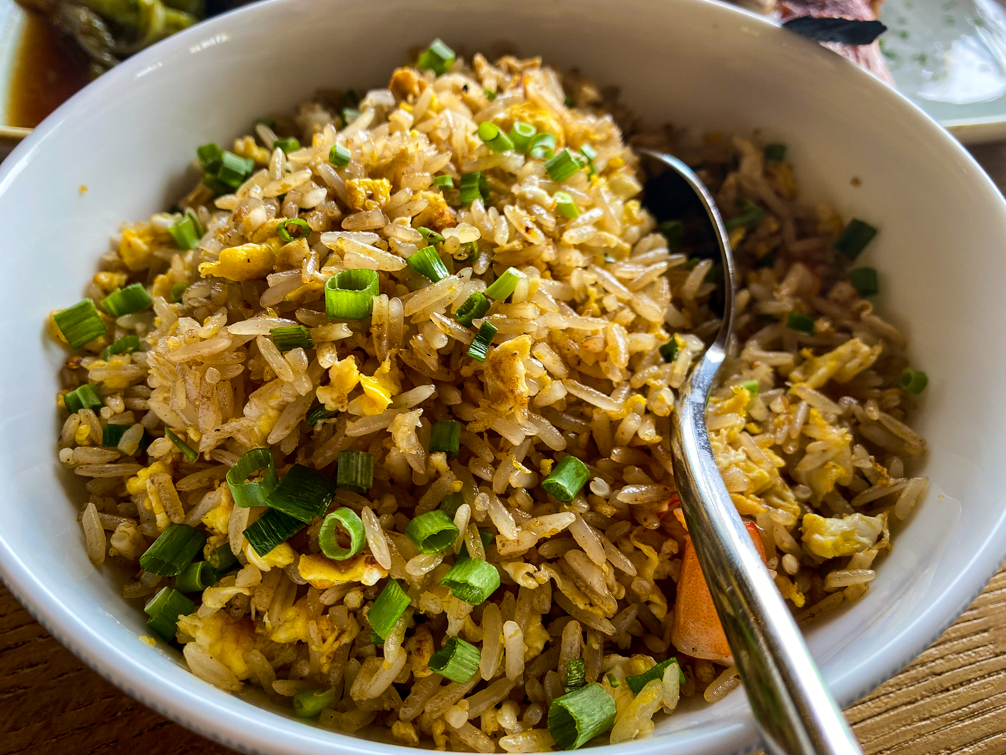 Waldorf Astoria Maldives Ithaafushi Peacock Alley fried rice