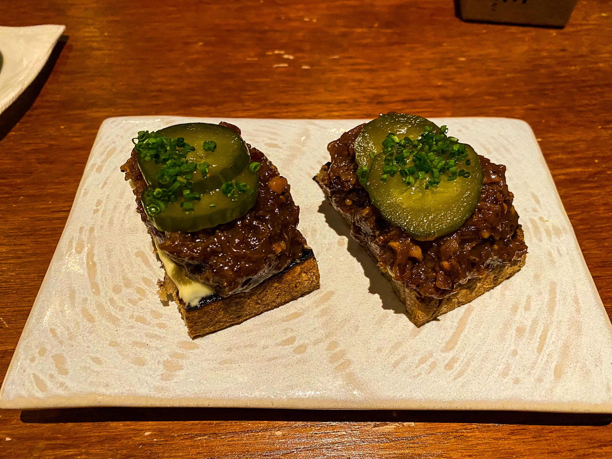 Waldorf Astoria Maldives Ithaafushi The Ledge by Dave Pynt beef marmalade and house pickles