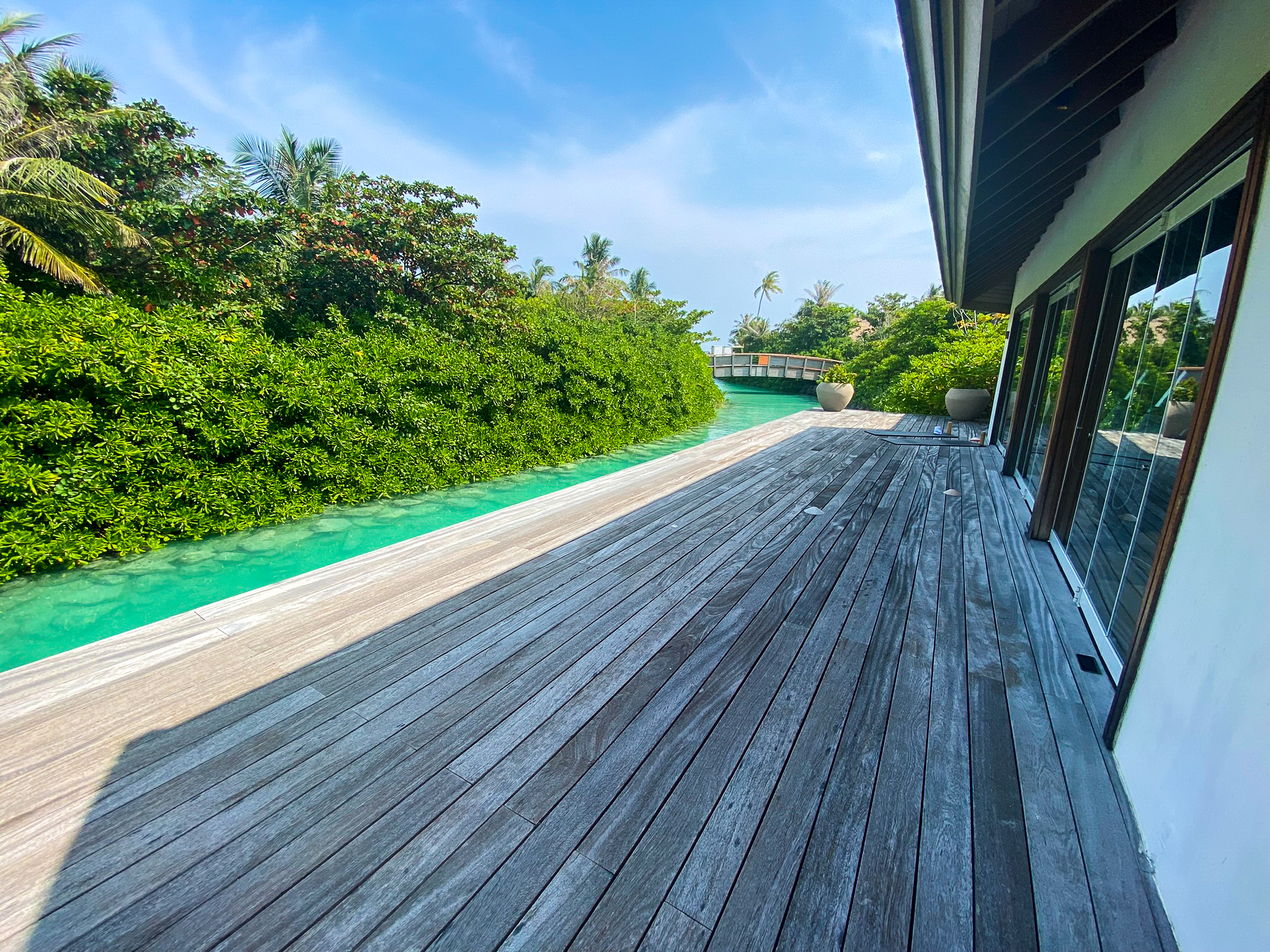 Waldorf Astoria Maldives Ithaafushi fitness center outdoor yoga and exercise deck