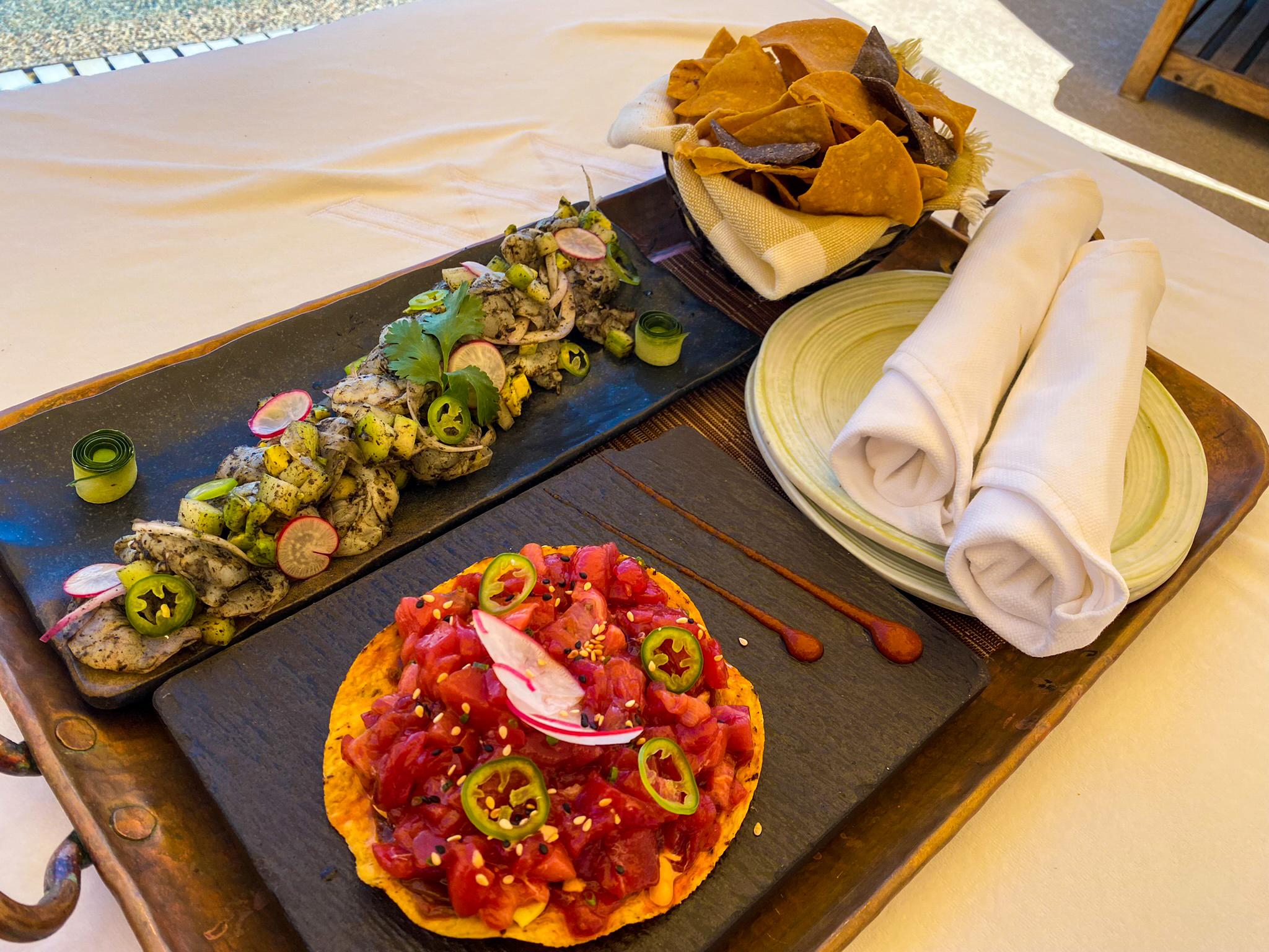 Waldorf Astoria Los Cabos Pedregal Crudo food spread