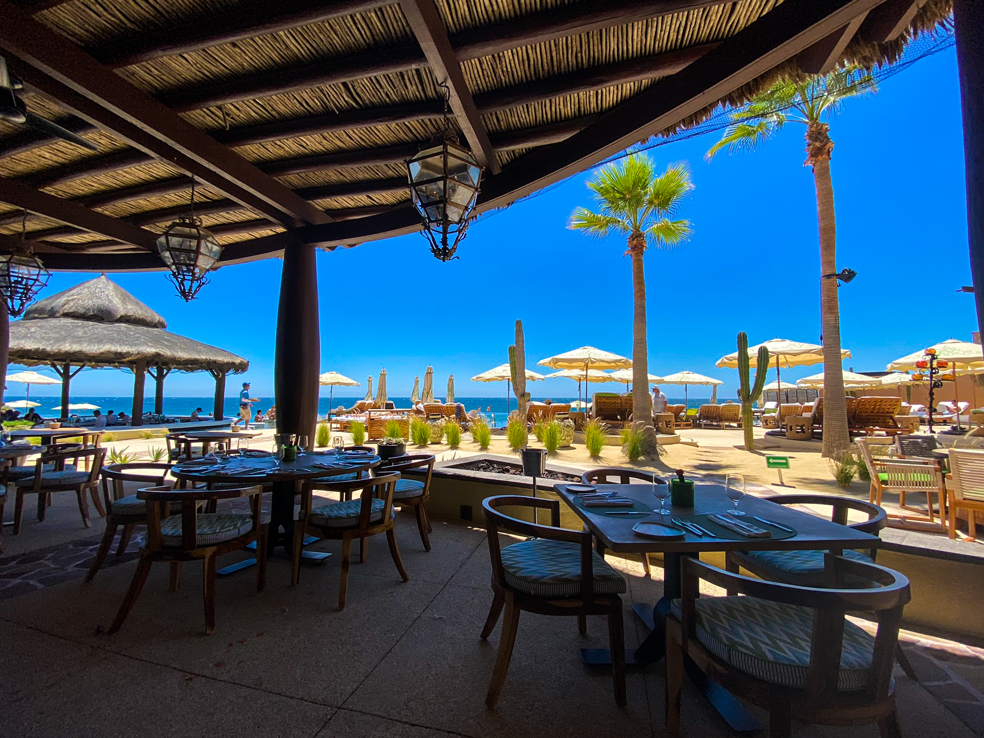 Waldorf Astoria Los Cabos Pedregal Don Manuel's shaded seating