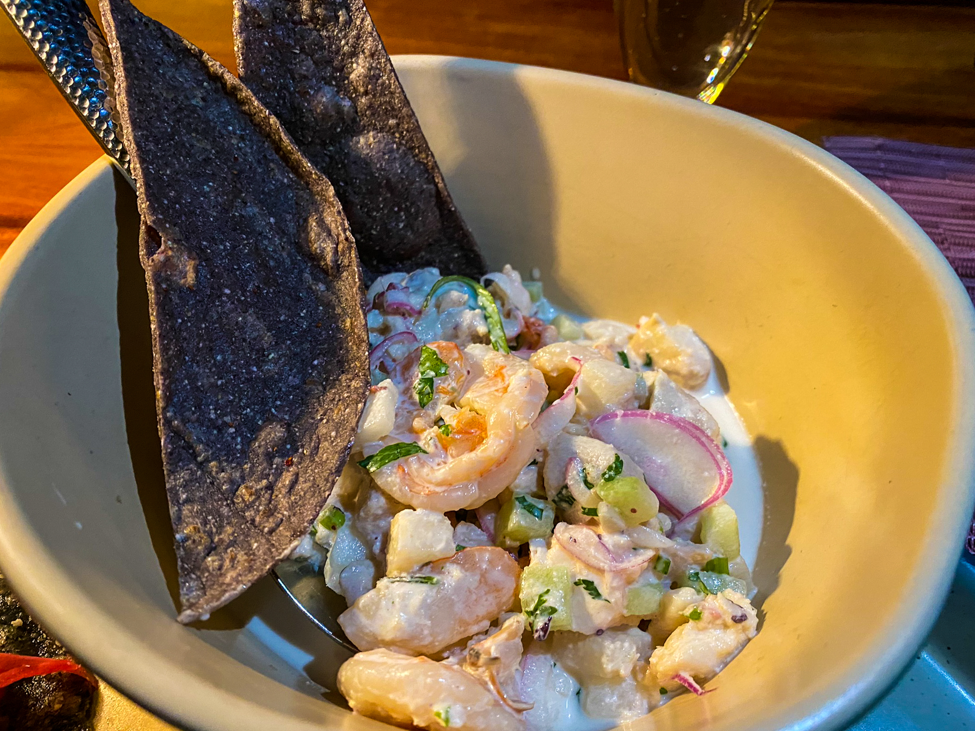 Waldorf Astoria Los Cabos Pedregal El Farallon shrimp ceviche