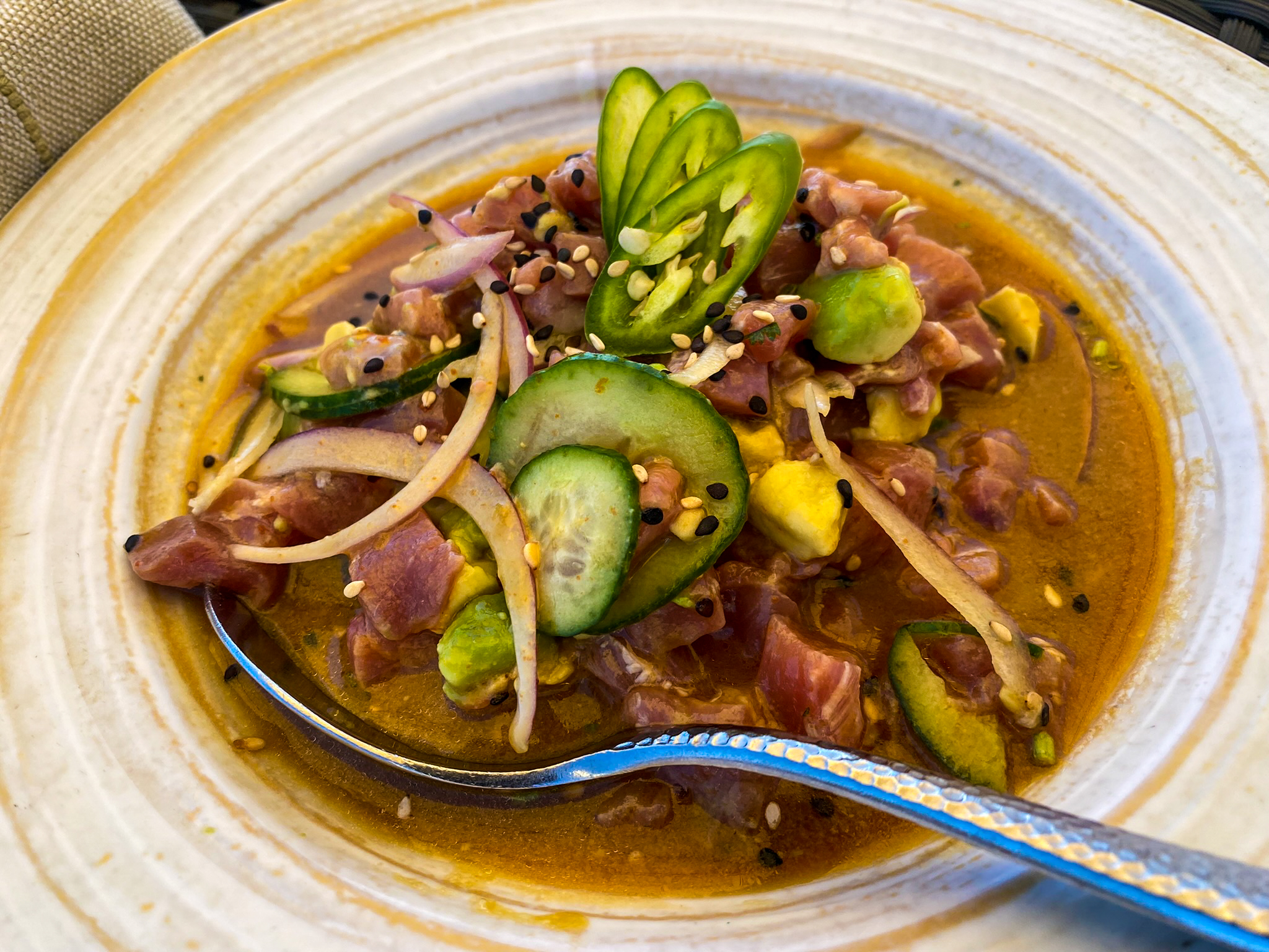 Waldorf Astoria Los Cabos Pedregal The Beach Club bluefin tuna ceviche