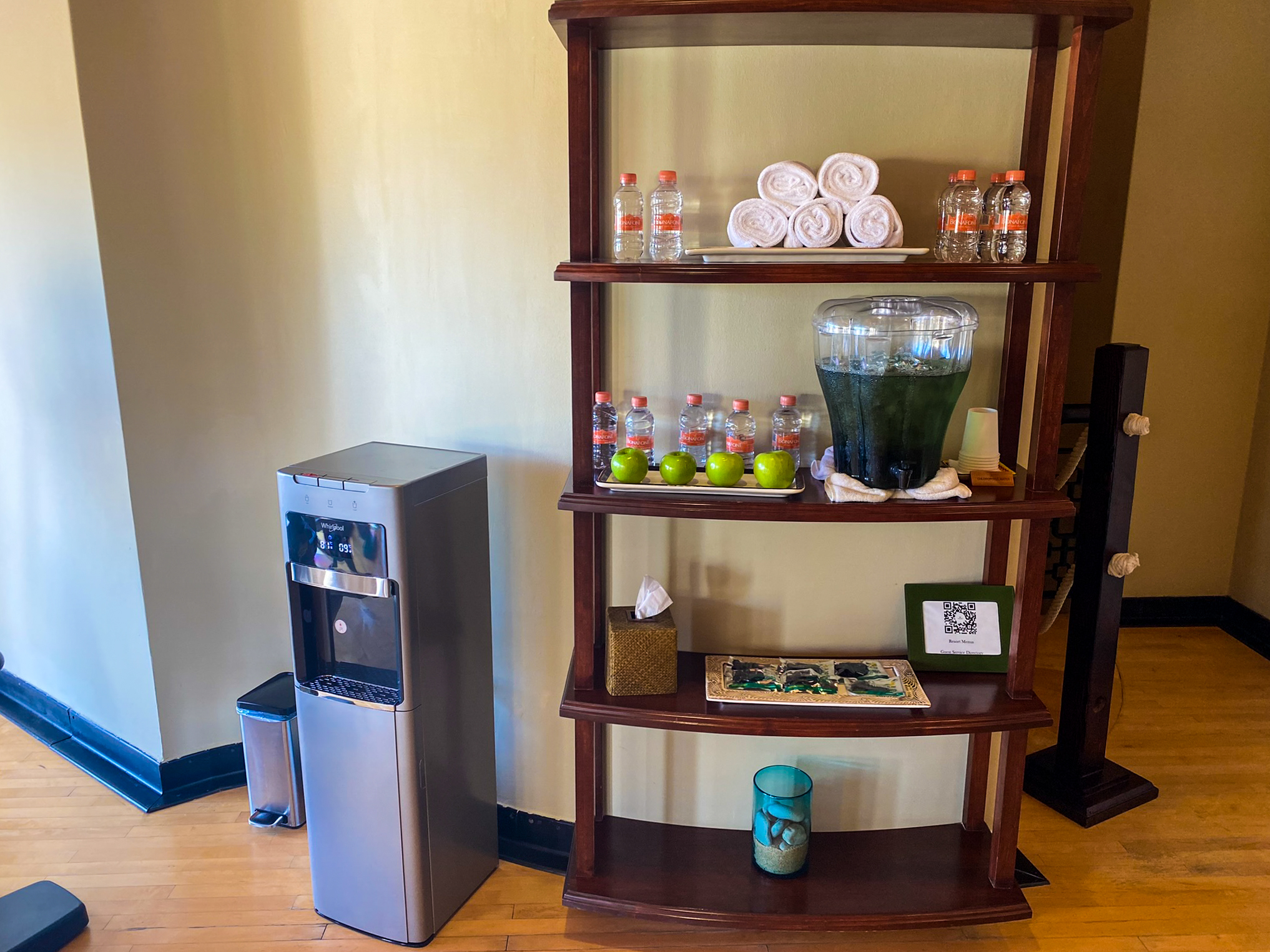 Waldorf Astoria Los Cabos Pedregal gym refreshment station