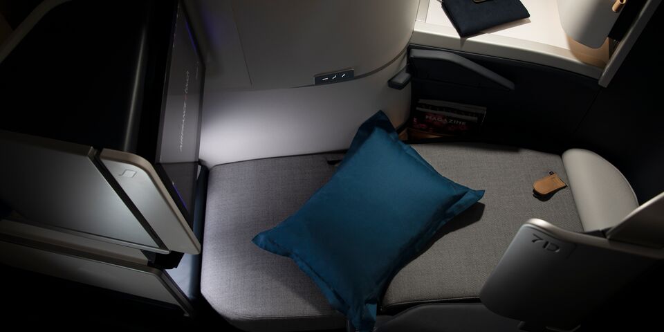 Air France Business Class - Seats in Bed Mode