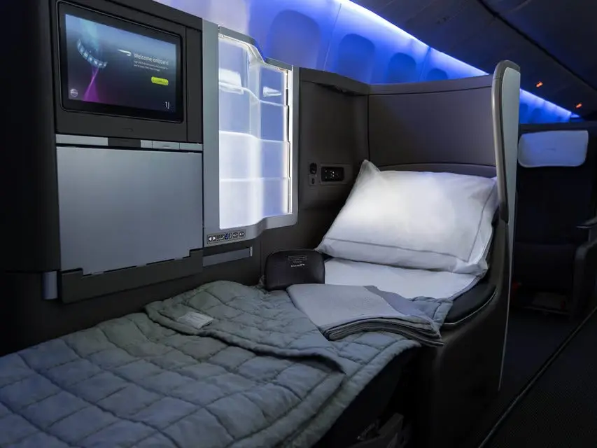 British Airways Club World Business Seats - Bed Mode