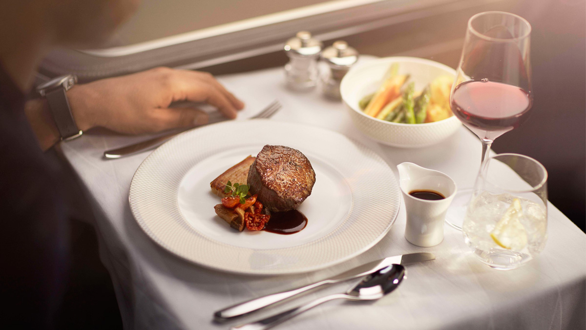 British Airways First Class - Dining