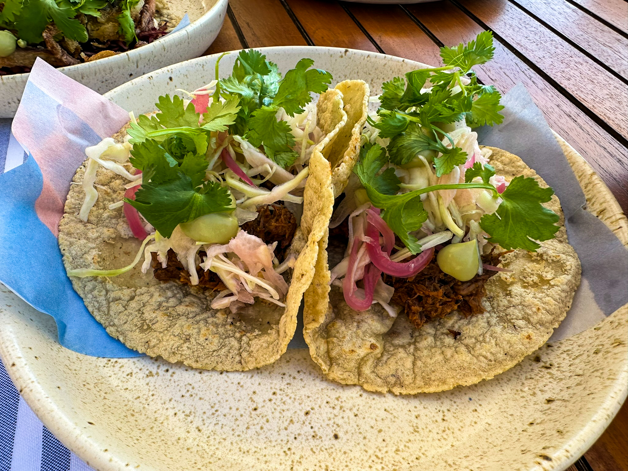 One&Only Mandarina Jetty Beach Club birria tacos