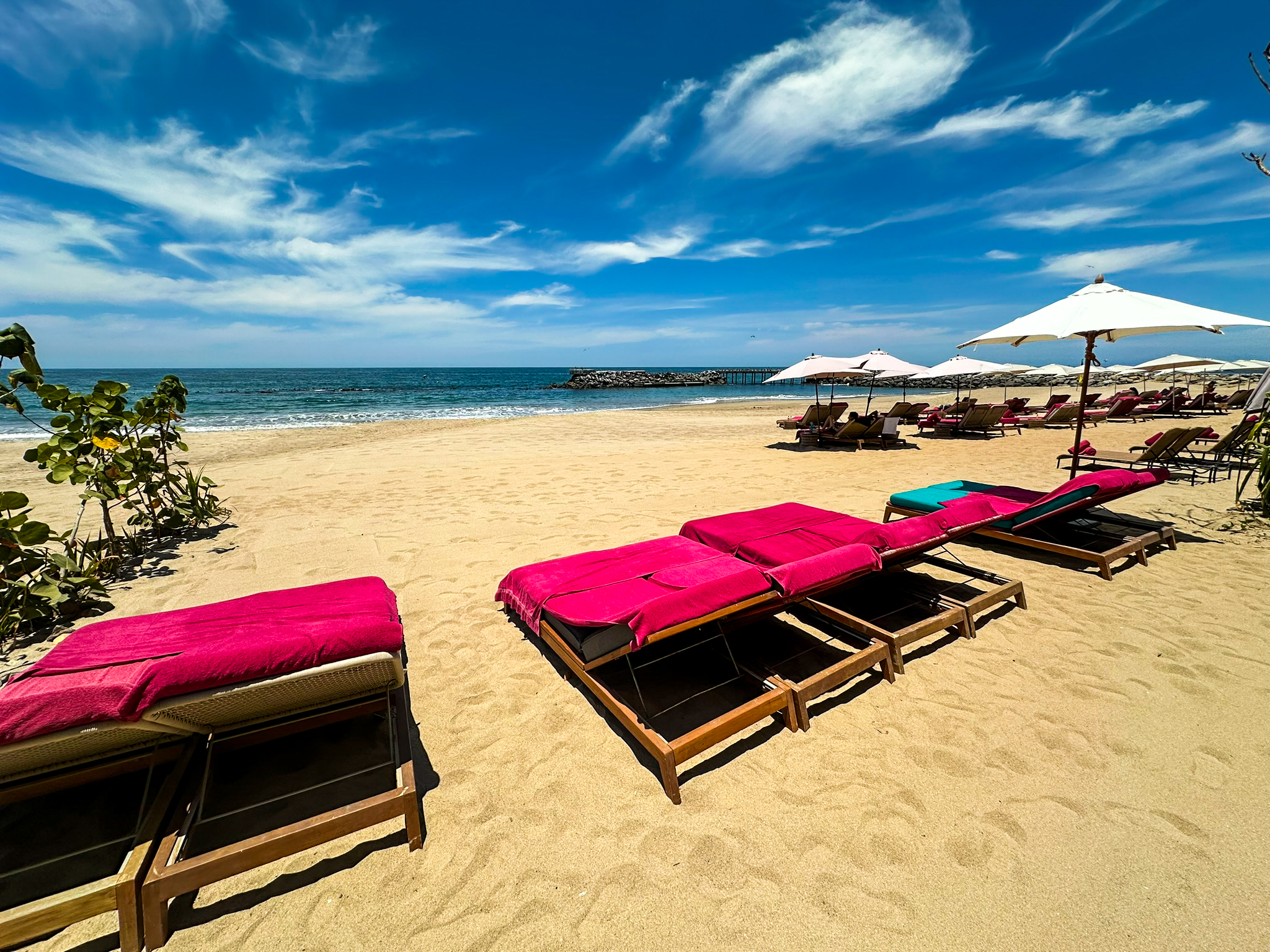 One&Only Mandarina Jetty Beach Club sun loungers (3)